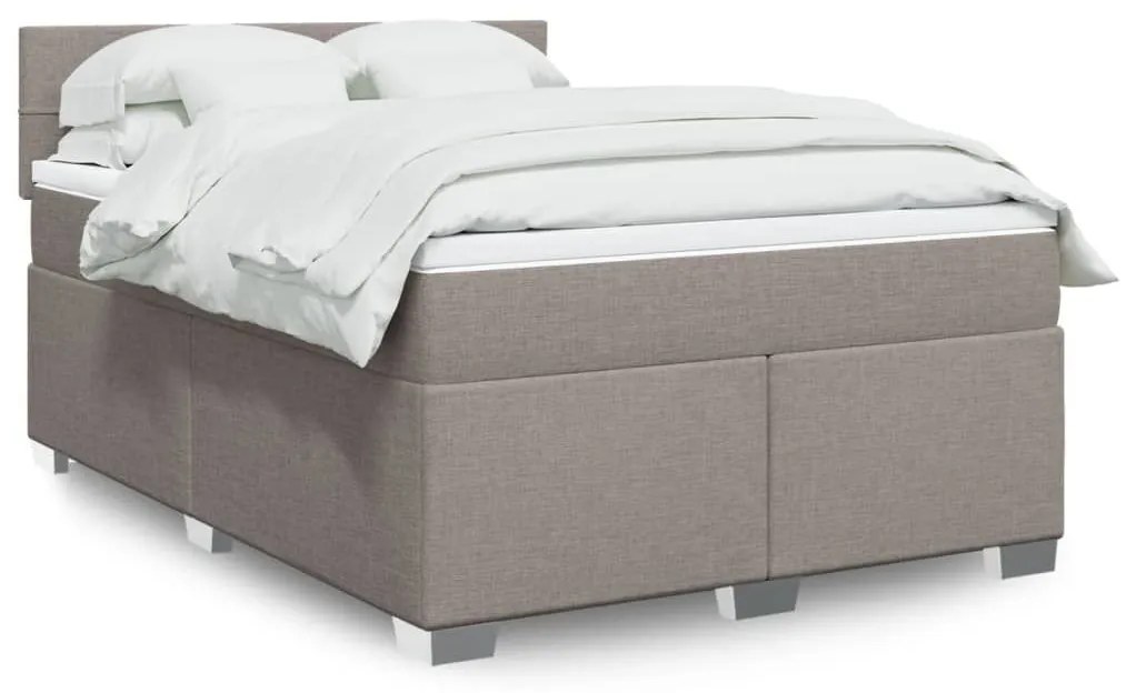 ΚΡΕΒΑΤΙ BOXSPRING ΜΕ ΣΤΡΩΜΑ TAUPE 140X200 ΕΚ. ΥΦΑΣΜΑΤΙΝΟ 3288215