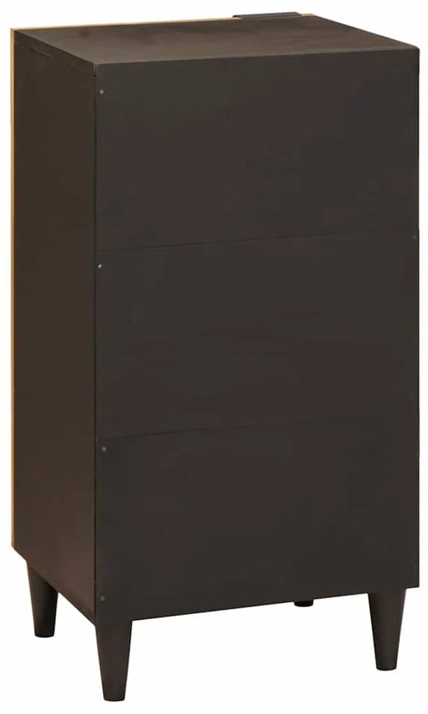 vidaXL Πλαϊνό γραφείο με αποθήκευση Μαύρο και Χρυσό 40 x 33 x 75 εκ.