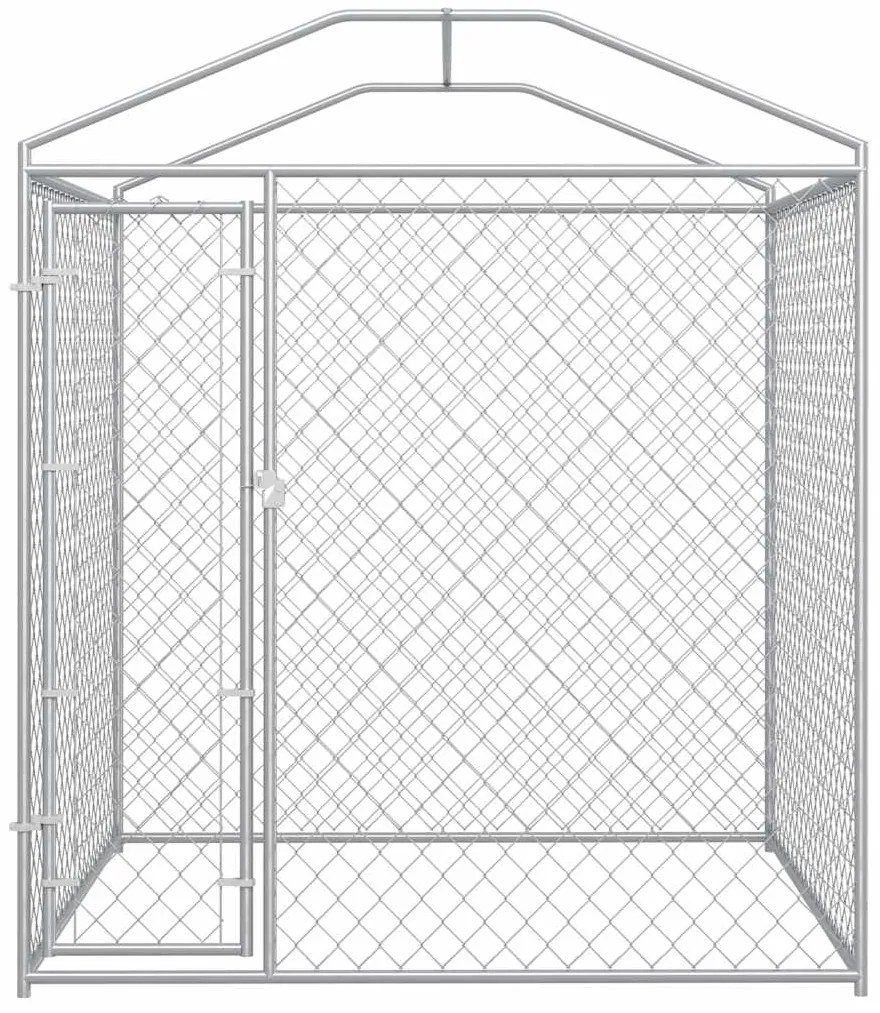 vidaXL Κλουβί Σκύλου Εξωτερικού Χώρου 193 x 193 x 225 εκ. με Στέγαστρο