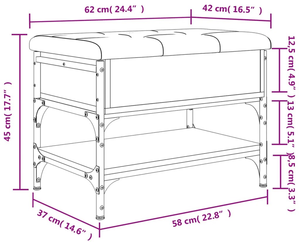 ΠΑΠΟΥΤΣΟΘΗΚΗ SONOMA ΔΡΥΣ 62X42X45 ΕΚ. ΑΠΟ ΕΠΕΞΕΡΓΑΣΜΕΝΟ ΞΥΛΟ 835188