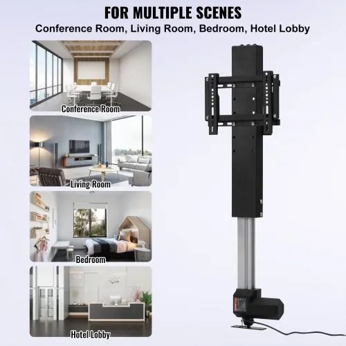 VEVOR Motorized TV Lift Stroke Length 20 Inches Motorized TV Mount Fit for 28-32&quot; TV Lift with Remote Control Height Adjustable Load Capacity 132 Lbs Wireless Remote Control
