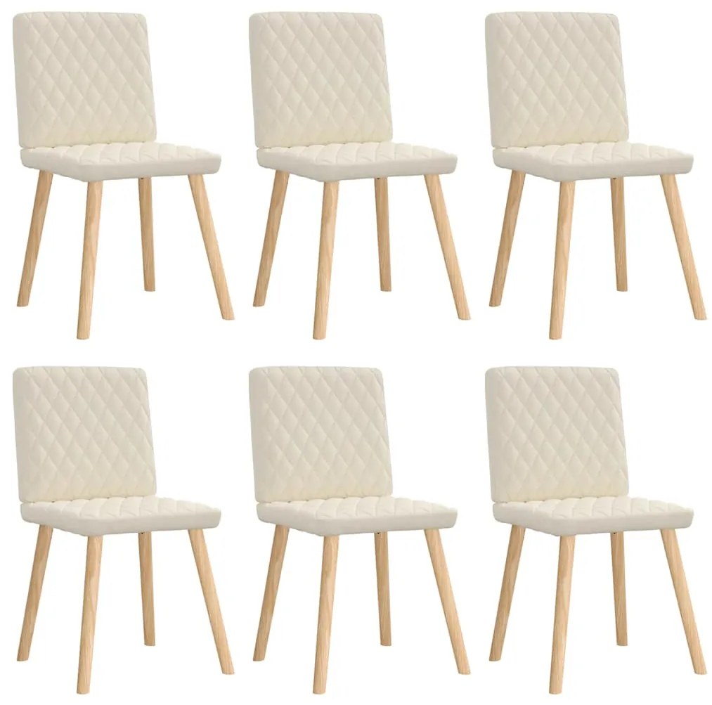 vidaXL Καρέκλες Τραπεζαρίας 6 τεμ. από Λινό Ύφασμα