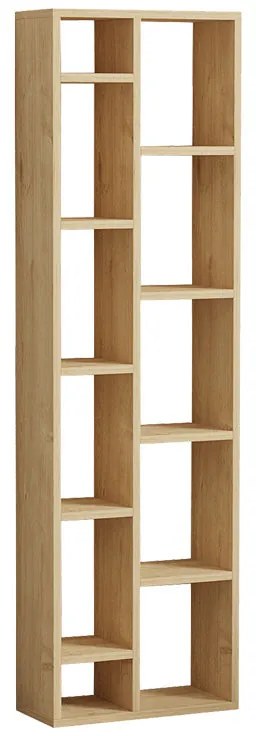 Βιβλιοθήκη Minicu pakoworld σε oak απόχρωση  44,4x19,6x150εκ