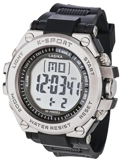 Ψηφιακό ρολόι χειρός - LS9053 - Lasika - 817346 - Black/Silver-817346_bs