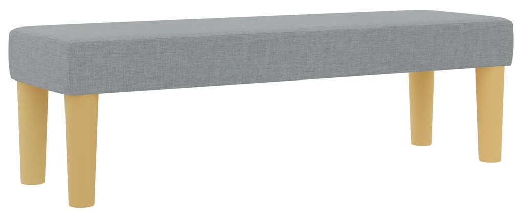 vidaXL Κρεβάτι Box Spring με στρώμα και πάγκο Ανοιχτό Γκρι 140x190 εκ Υφάσμα