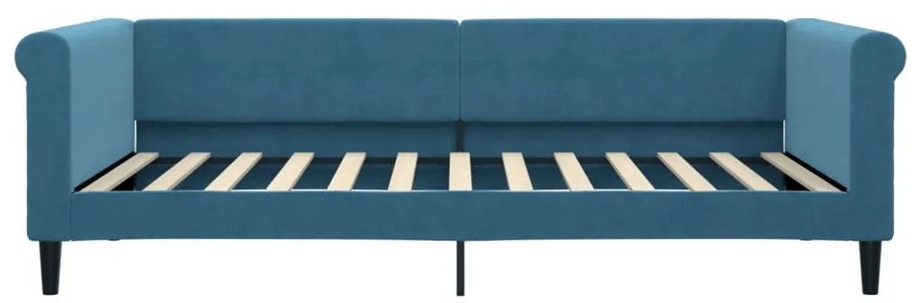 vidaXL Καναπές Κρεβάτι Συρόμενος Μπλε 100 x 200 εκ. Βελούδινος