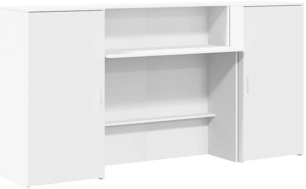 vidaXL Γραφείο υποδοχής Λευκό 200x50x103,5 εκ. Επεξεργασμένο Ξύλο