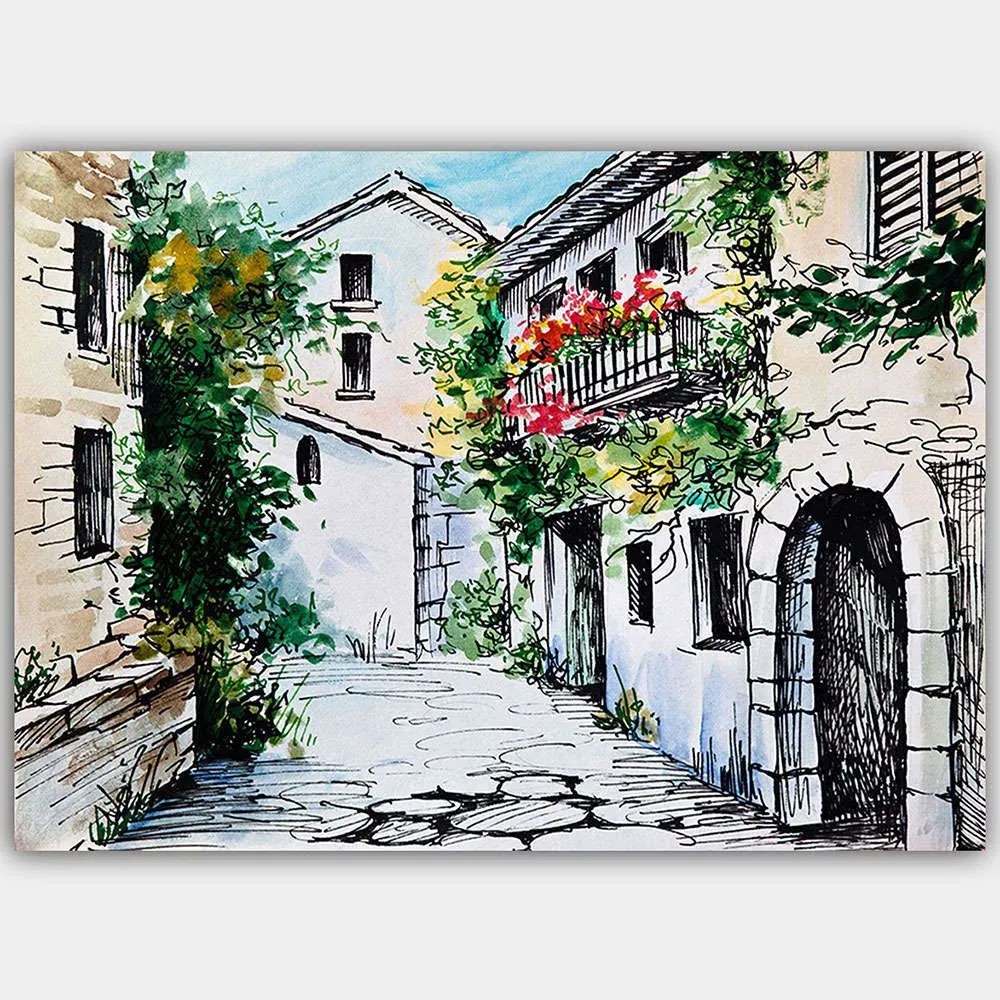 Πίνακας Καμβάς 441HPE1961 100x70cm Multi Wallity Οριζόντιοι Ξύλο, Καμβάς