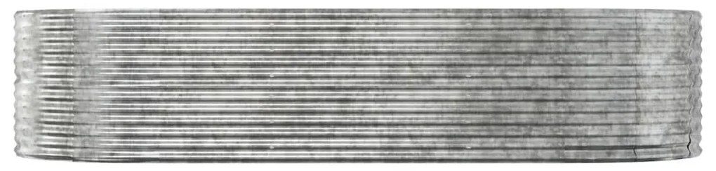vidaXL Ζαρντινιέρα Ασημί 291x140x68 εκ. Ατσάλι με Ηλεκτρ. Βαφή Πούδρας