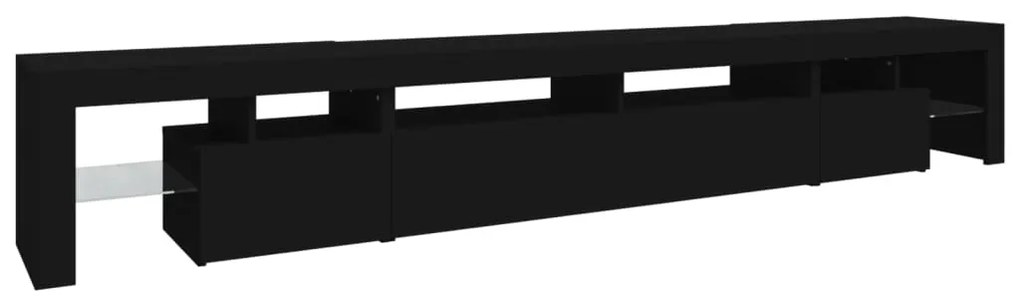 vidaXL Έπιπλο Τηλεόρασης με LED Μαύρο 260x36,5x40 εκ.
