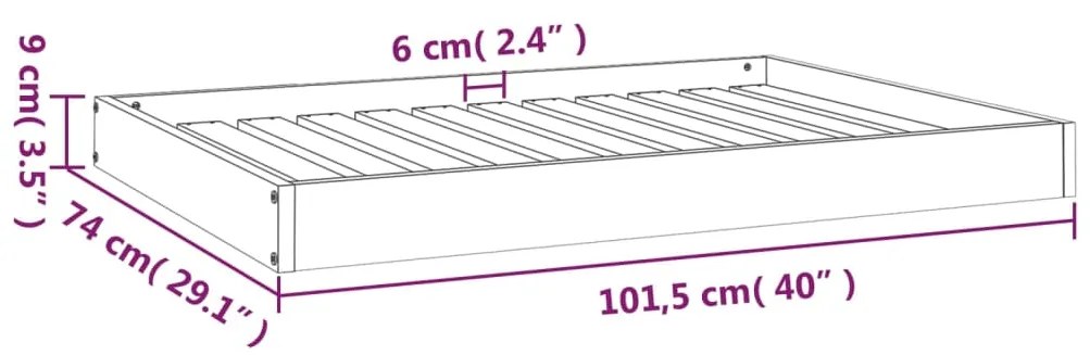 ΚΡΕΒΑΤΙ ΣΚΥΛΟΥ 101,5 X 74 X 9 ΕΚ. ΑΠΟ ΜΑΣΙΦ ΞΥΛΟ ΠΕΥΚΟΥ 820866