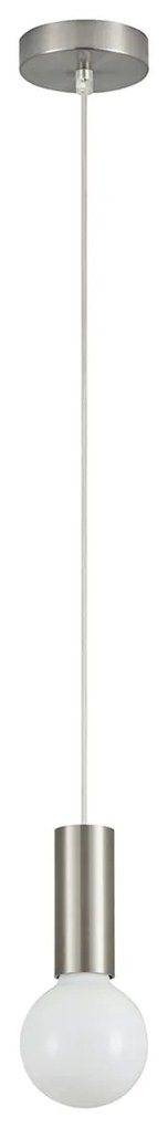 Φωτιστικό Οροφής Μονόφωτο Homelighting Adept Tube 77-8265 Nickel Matt