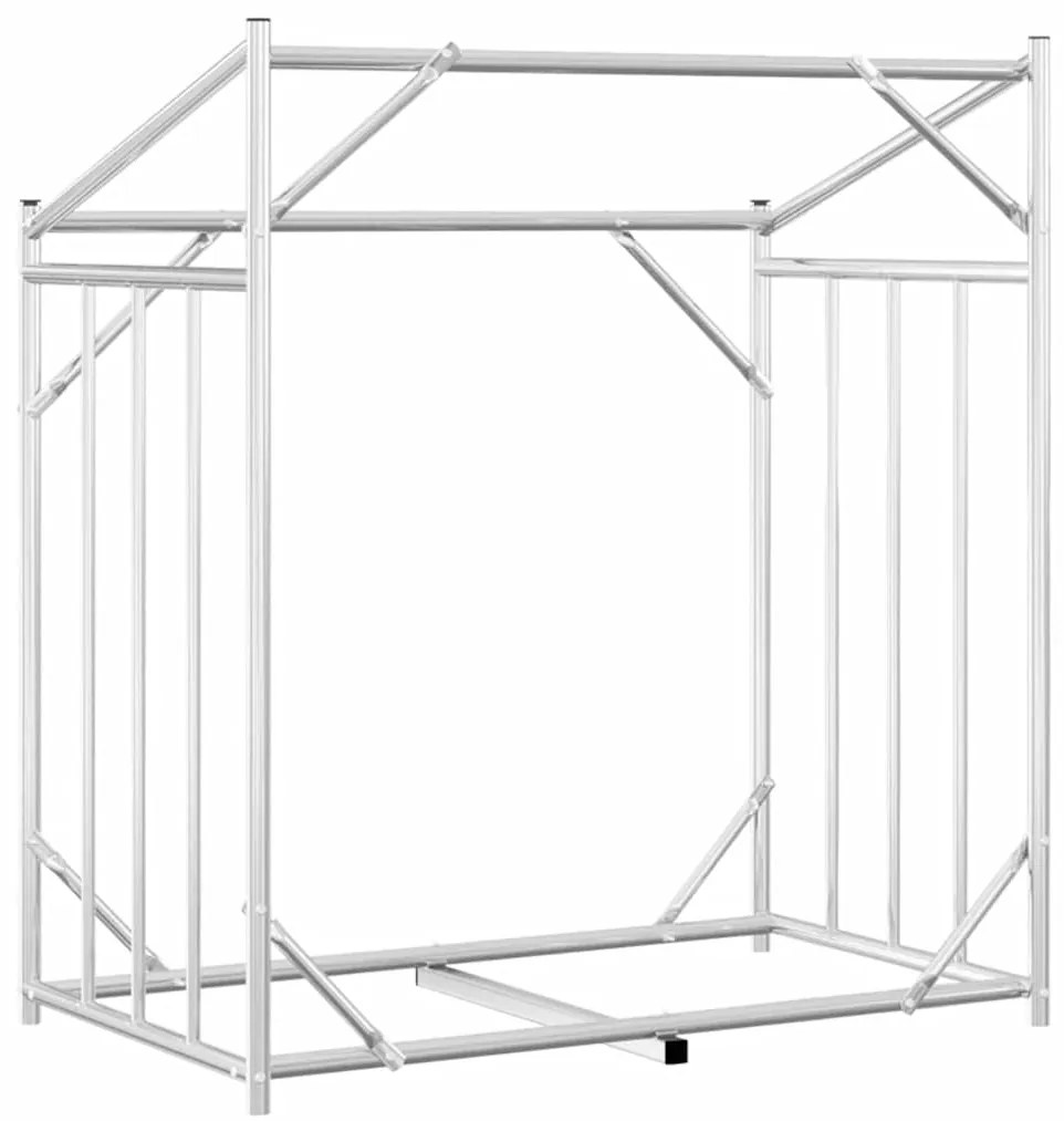 vidaxL Ράφι για καυσόξυλα με κάλυμμα βροχής 101x61x110,5 εκ.