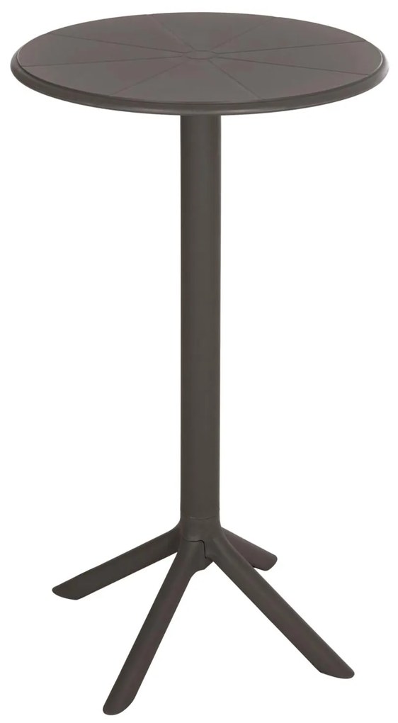 Τραπέζι μπάρ TERRIN Στρόγγυλο Πολυπροπυλενίου Dark Olive Green Φ61x107Υ εκ. 61x61x107 εκ.
