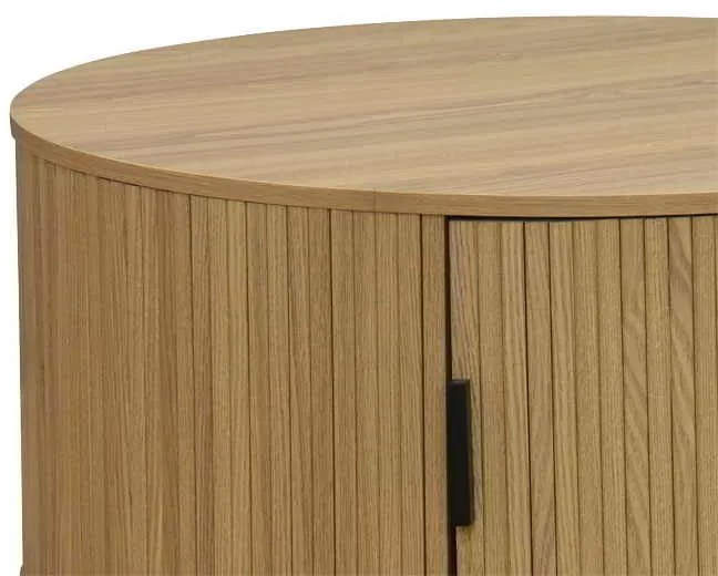 Τραπέζι σαλονιού Scandi pakoworld MDF φυσικό Φ80x35.5εκ
