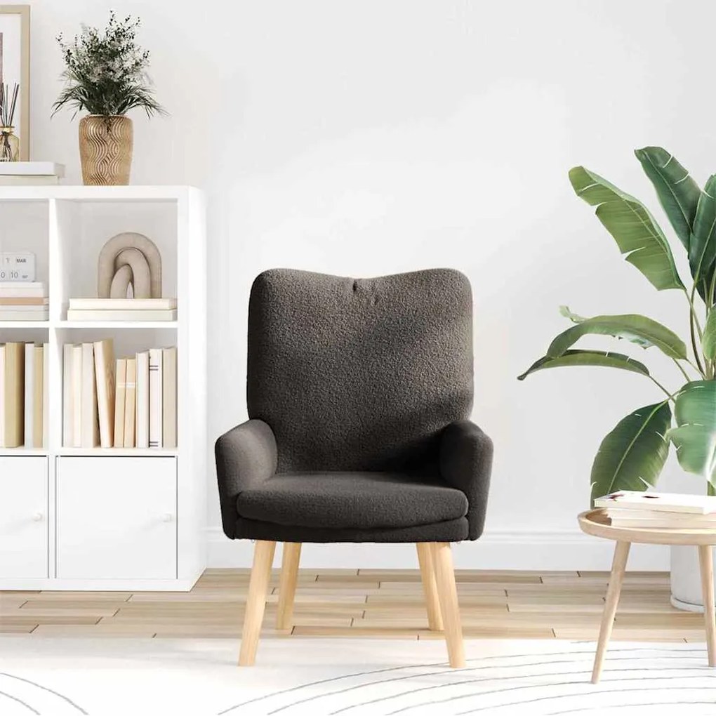 vidaXL Χαλαρωτική Πολυθρόνα Σκούρο γκρι 63 x 67 x 94 εκ. ύφασμα
