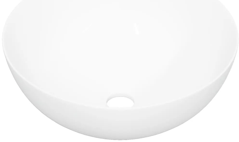 vidaXL Νιπτήρας Στρογγυλός Λευκός 36 x 15 εκ. Κεραμικός