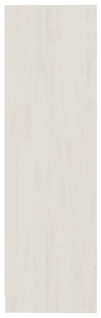 vidaXL Βιβλιοθήκη Λευκή 70 x 33 x 110 εκ. από Μασίφ Ξύλο Πεύκου