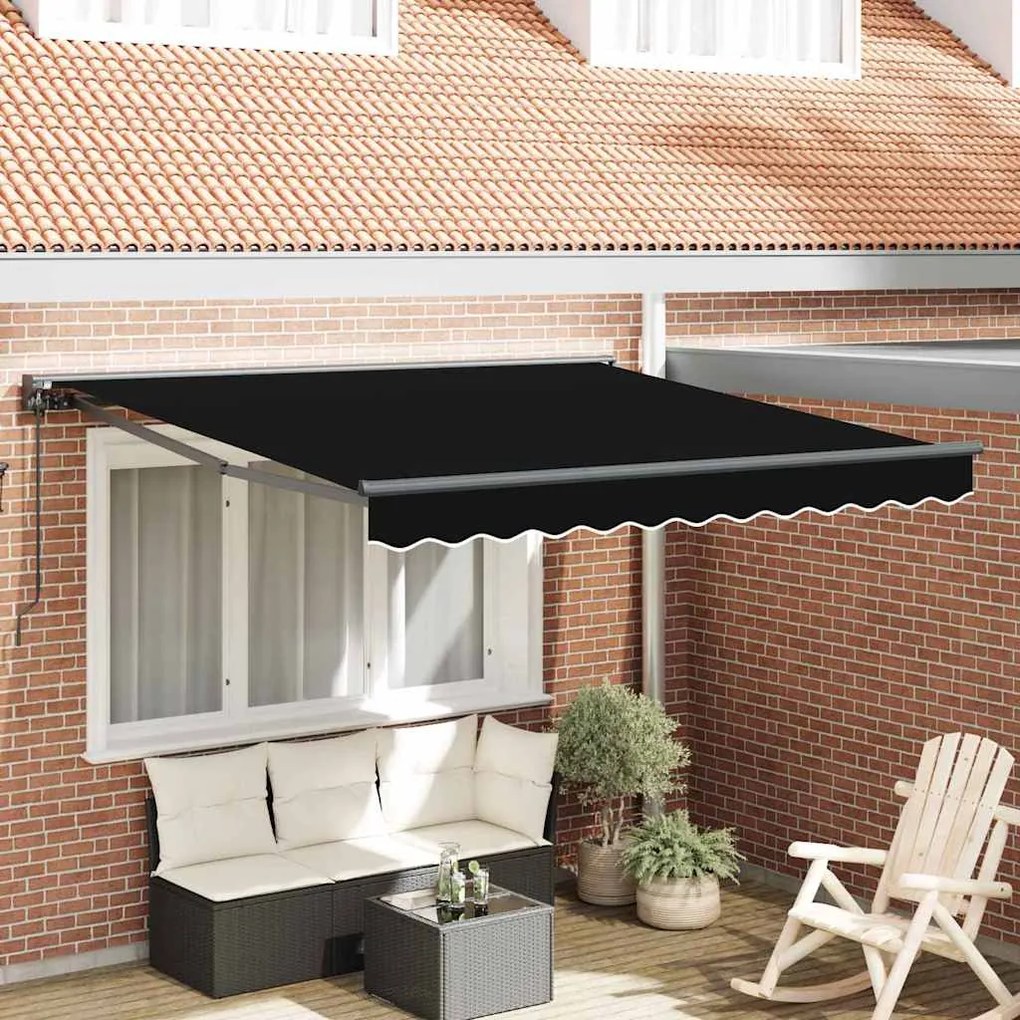 vidaXL Σκηνίτσα Αναδιπλούμενη Μαύρο 350x250 εκ ύφασμα