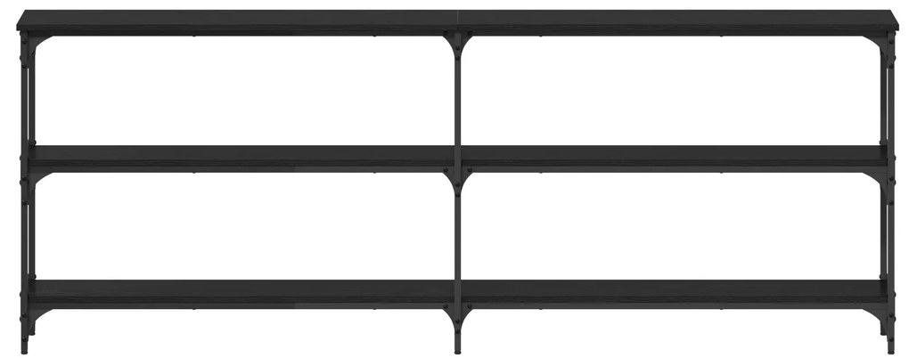 vidaXL Κονσόλα Μαύρη Δρυς 200x29x75 cm Επεξεργασμένο ξύλο