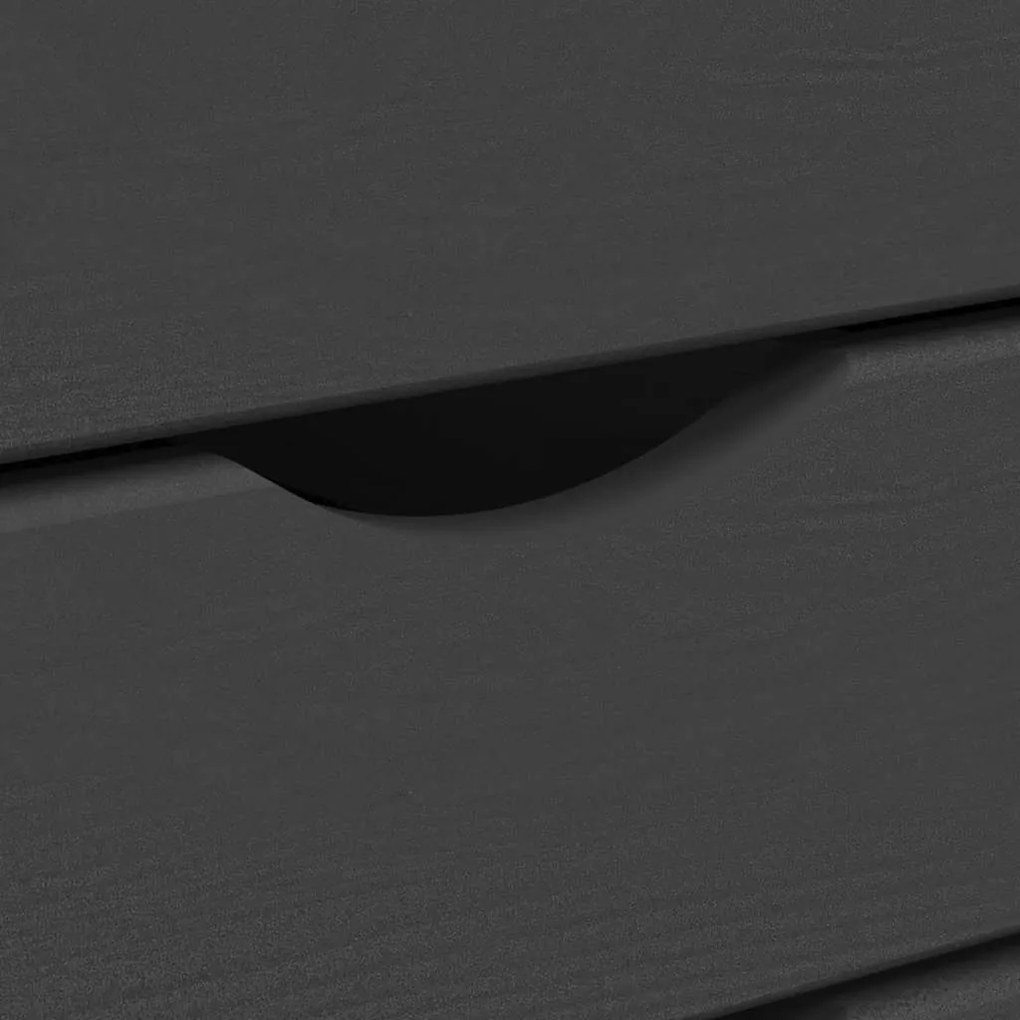 vidaXL Ντουλάπι Κυλιόμενο με Συρτάρια MOSS Γκρι από Μασίφ Ξύλο Πεύκου