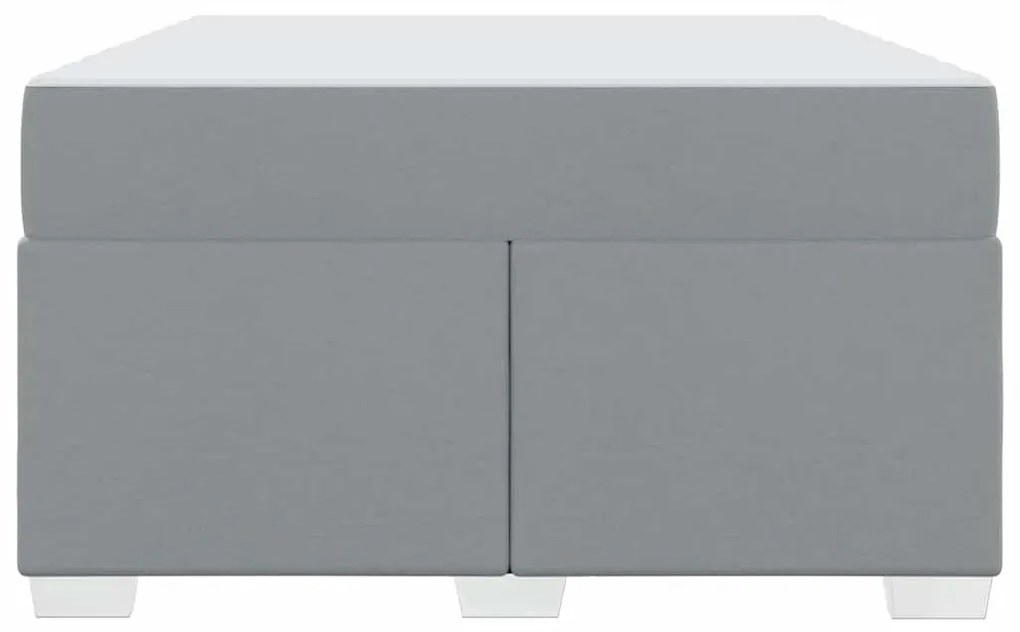 vidaXL Σκελετός Κρεβατιού με στρώμα Ανοιχτό γκρι 120 x 200 cm ύφασμα