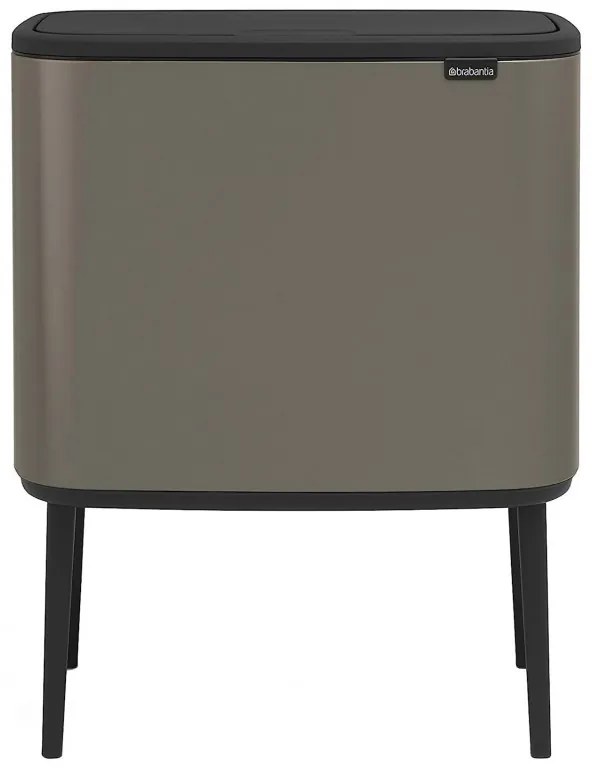 Κάδος Brabantia Bo Touch 651113, 11+23 l, Ομαλό και αθόρυβο άνοιγμα, Μεγάλο άνοιγμα, Γκρι