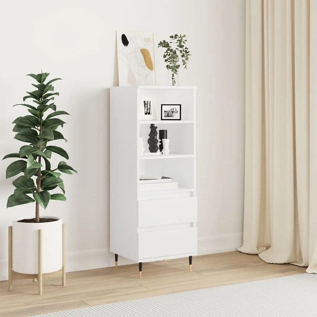 vidaXL Ντουλάπι Λευκό 40 x 36 x 110 εκ. από Επεξεργασμένο Ξύλο