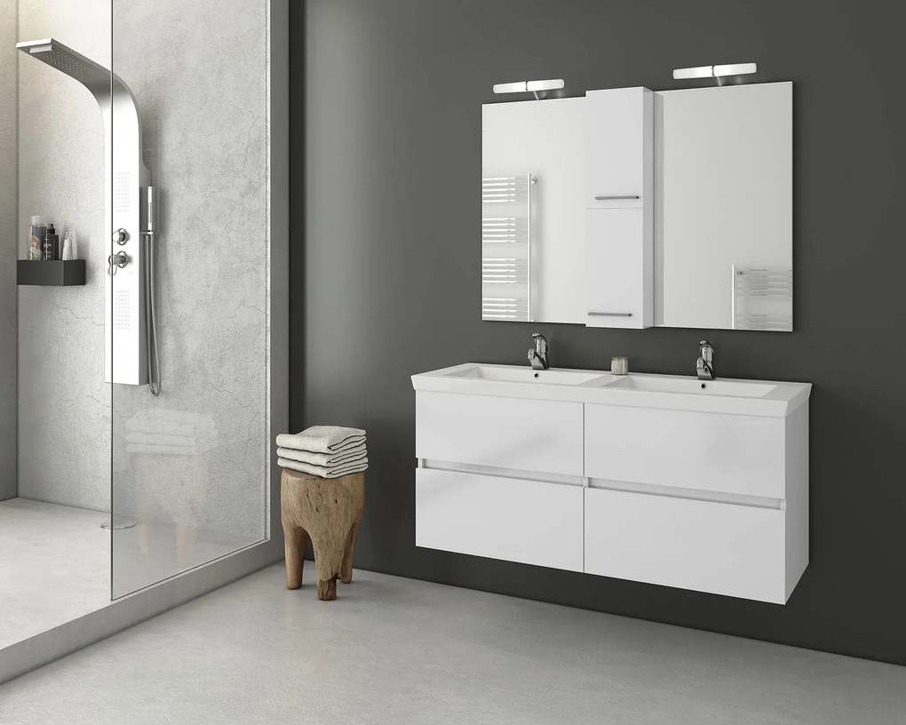 Πάγκος κρεμαστός Drop Luxus 120-Λευκό