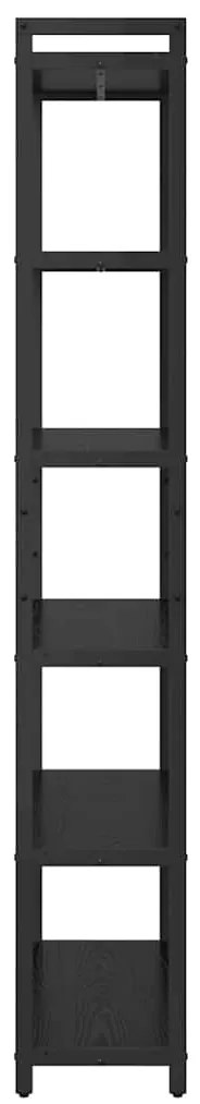 vidaXL Βιβλιοθήκη Μαύρη δρυς 80 x 30 x 188 εκ Επεξεργασμένο ξύλο