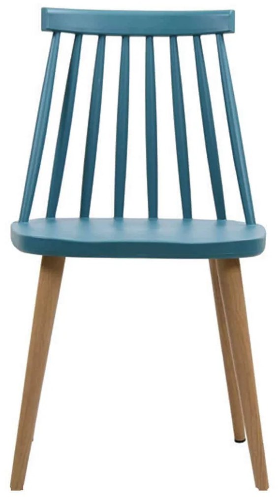 Καρέκλα Lavida Blue ΕΜ139,5 43X48X77 cm Σετ 4τμχ Metal, Polypropylene