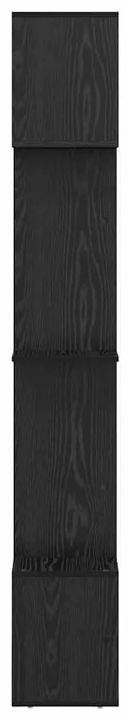 vidaXL Βιβλιοθήκη Μαύρη Οξυά 92 x 29 x 188 εκ. Επεξεργασμένο ξύλο