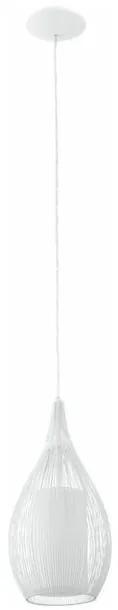 Eglo Razoni Μοντέρνο Κρεμαστό Φωτιστικό Μονόφωτο με Ντουί E27 σε Λευκό Χρώμα 92251