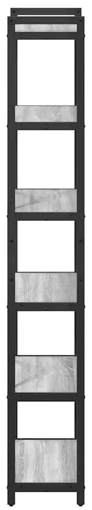 vidaXL Βιβλιοθήκη Γκρι sonoma 40 x 30 x 188 εκ Επεξεργασμένο ξύλο