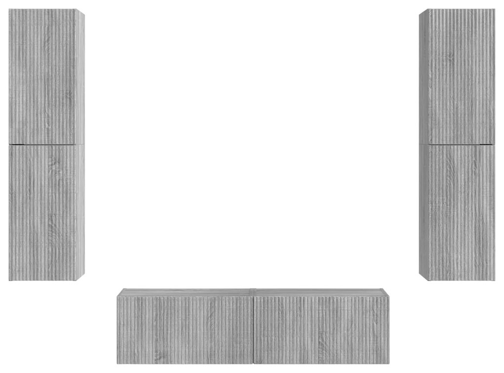 vidaXL 3 pcs Γκρίζο Σονομα