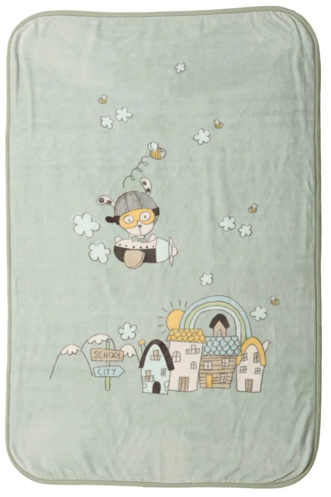 Κουβέρτα Βελουτέ Κούνιας (100x140) Nef-Nef Homeware Baby In The City