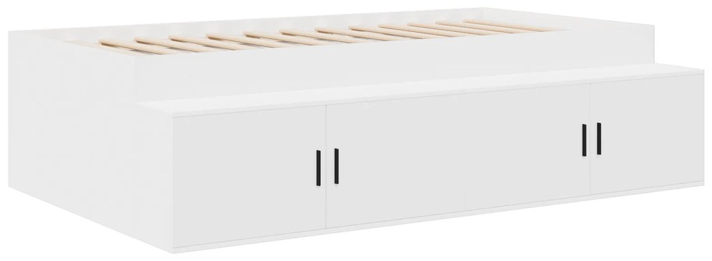vidaXL Κρεβάτι αποθήκευσης Λευκό 100x200 εκ.