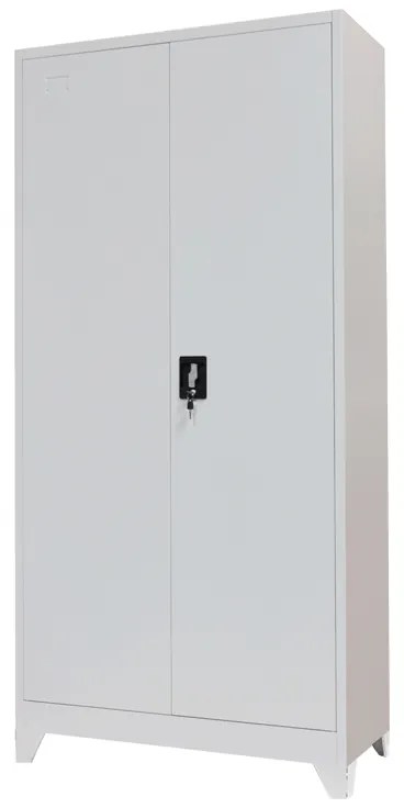 Ντουλάπα-στήλη με μεταλλικά πόδια Zogi (1x329-02 + 4x329-05) ανοιχτό γκρι αλουμίνιο 90x45x190εκ