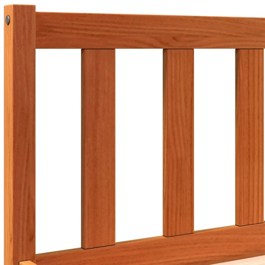 vidaXL Σκελετός Κρεβ. Χωρίς Στρώμα Καφέ Κεριού 150x200 εκ Μασίφ Πεύκο