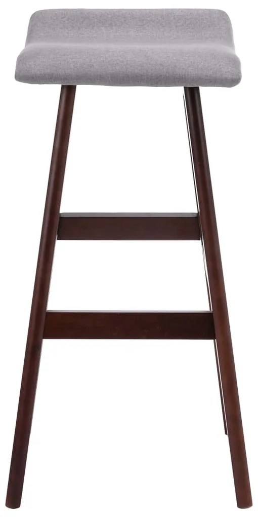 vidaXL Καρέκλες Μπαρ 2 τεμ. Ανοιχτό Γκρι Υφασμάτινες