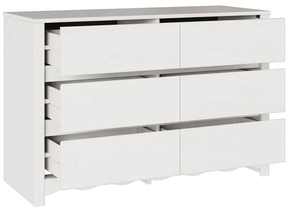 vidaXL Συρταριοθήκη με συρτάρι Drammen Λευκό 111 x 43 x 73.5 εκ.