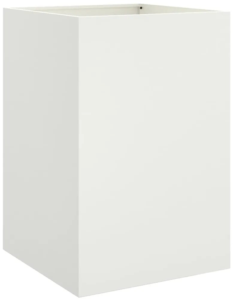 vidaXL Ζαρντινιέρα Λευκή 52x48x75 εκ. από Χάλυβα