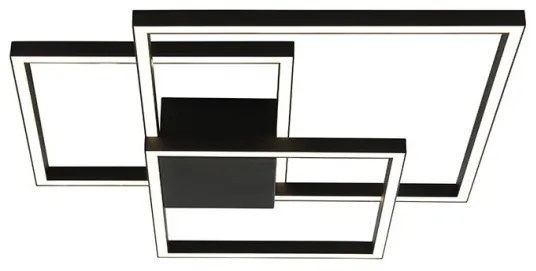 Πλαφονιέρα Φωτιστικό Οροφής 56cm LED 48W IP20 3000K  Zambelis-2023-Μαύρο 2023