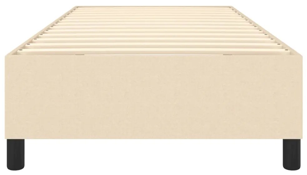 vidaXL Σκελετός Κρεβατιού Χωρίς Στρώμα Κρέμα 90x190 εκ. Υφασμάτινο