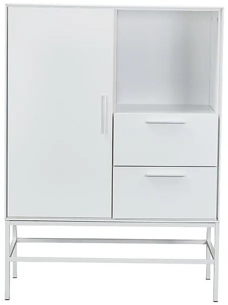 Σιφονιέρα Riverton H106, Άσπρο, Με συρτάρια και ντουλάπια, 110x80x40cm