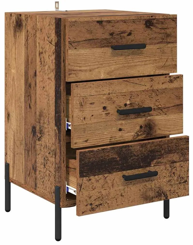 vidaXL Κομοδίνο Παλιό ξύλο 40 x 40 x 66 εκ. Επεξεργασμένο ξύλο