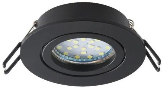 Φωτιστικό Χωνευτό Σπαστό Μπάνιου GU10 10W IP44 Spotlight-6774-Μαύρο 6774