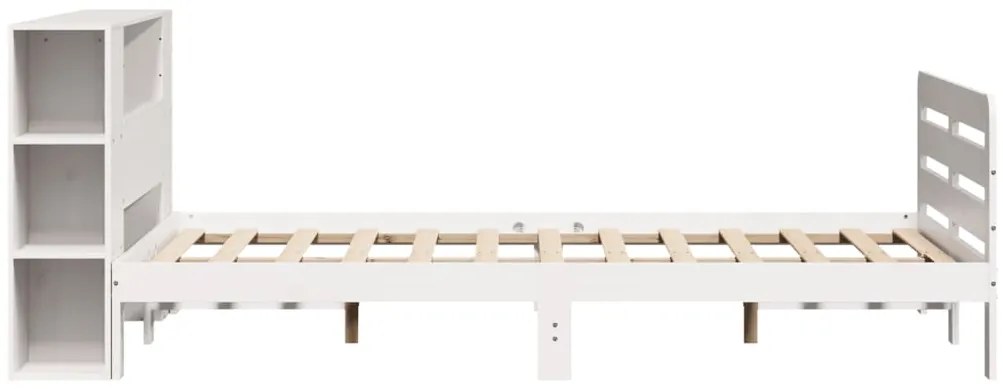 vidaXL Σκελετός Κρεβ. Χωρίς Στρώμα Λευκό 120x190 εκ Μασίφ Πεύκο