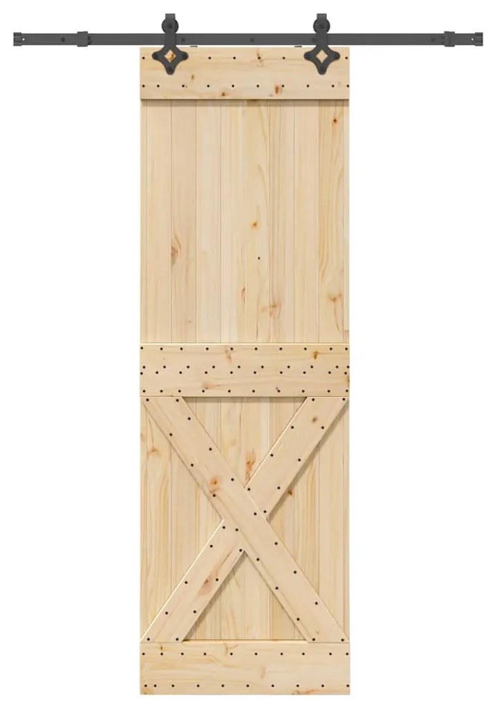 Συρόμενη Μεσόπορτα με Μηχανισμό 70 x 210 εκ. Μασίφ Ξύλο Πεύκου