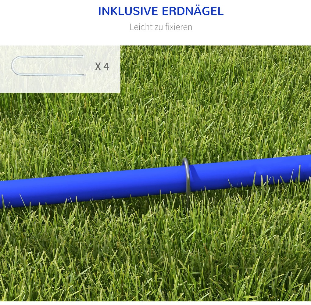 PawHut Σετ Agility για σκύλους, Εκπαίδευση σκύλων, 4 τόξα, για αρχάριους, με τσάντα μεταφοράς, μπλε+λευκό, 88 x 64 x 95cm